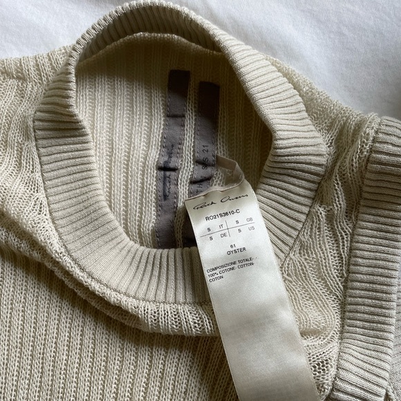 Rick Owens Membrane Banana Sweater in “Oyster” - Picture 12 of 16